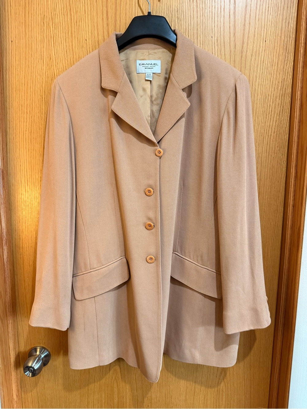 Emanuel Ungaro Camel Tan Single-Breasted Blazer